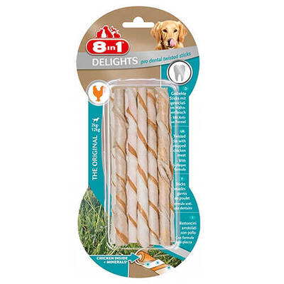 8 In 1 Delights Dental Twisted Sticks Köpek Ödül 10´lu 55 Gr