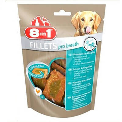 8 In 1 Fillets Pro Breath Tavuklu Köpek Ödül Maması Small 80 Gr