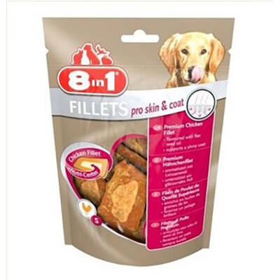 8 In 1 Fillets Pro Skin Ve Coat Tavuklu Köpek Ödül Maması Small 80 Gr