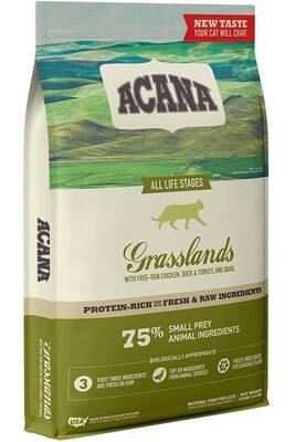 Acana Grasslands Ördekli ve Tavuklu Tahılsız Kedi Maması 4,5 Kg