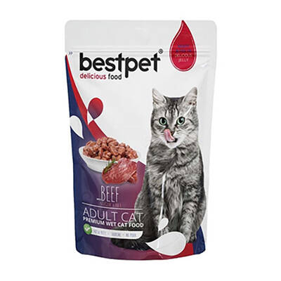 BestPet Adult Jelly Pouch Biftekli Kedi Maması 85 Gr