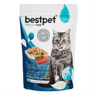 Bestpet Tunalı ve Hamsili Kedi Pouch Konservesi 85 Gr