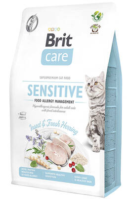 Brit Care Hipoalerjenik Sensitive Ringa Balıklı &Larvalı Tahılsız Hassas Yetişkin Kedi Maması 2 Kg