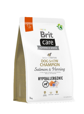 Brit Care Hypoallergenic Dog Show Champion Somonlu Ringa Balıklı Yetişkin Köpek Maması 3 Kg