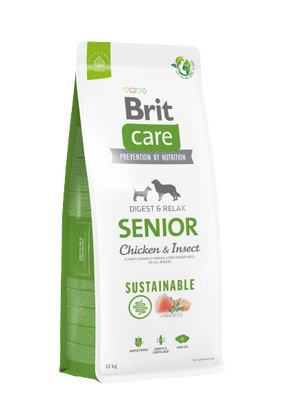 Brit Care Senior Digest & Relax Tavuklu Larva Proteinli Yaşlı Köpek Maması 12 Kg