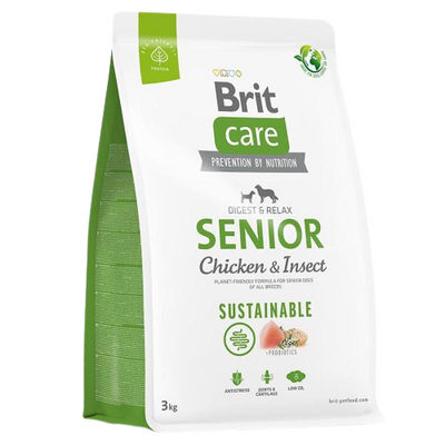 Brit Care Senior Digest & Relax Tavuklu ve Larva Proteinli Yaşlı Köpek Maması 3 Kg