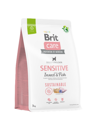 Brit Care Sensitive Digeston & Skin Balıklı Larva Proteinli Yetişkin Köpek Maması 3 Kg