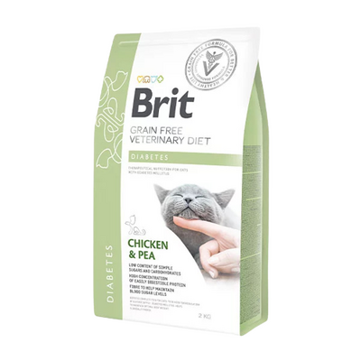 Brit Veterinary Diet Diabetes Diyabet Hastalığı oln Kediler için Tahılsız Kedi Maması 2 Kg