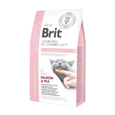 Brit Veterinary Diet Hypo-Allergenic Cilt Sağlığı Destekleyici Tahılsız Kedi Maması 2 Kg