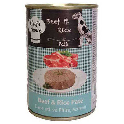 Chefs Choice Köpek Beef Rice Pate Konservesi 400 Gr