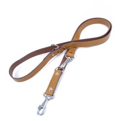 Doggie Classic Deri Köpek Gezdirme Tasması MediumCamel 2x120-190 Cm