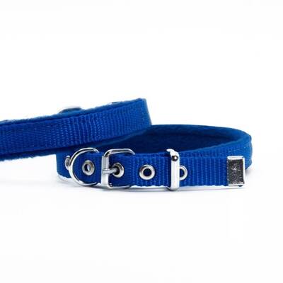 Doggie Polar Pedli Sade Dokuma Boyun Tasma Royalblue 1 5x20-25 Cm