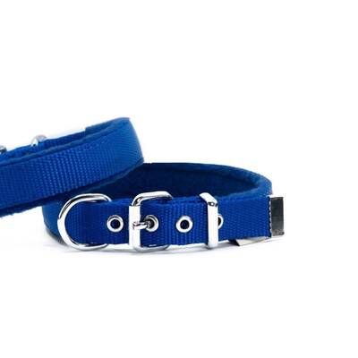 Doggie Polar Pedli Sade Dokuma Boyun Tasması Royalblue 2x30-35 Cm