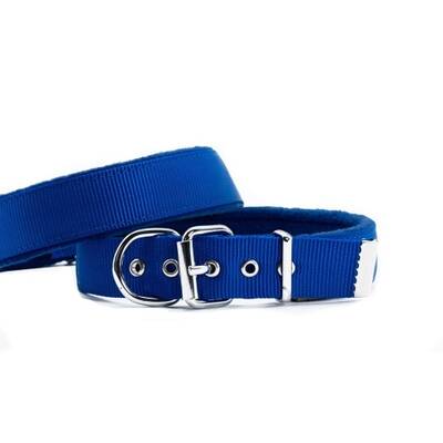 Doggie Polar Pedli Sade Dokuma Boyun Tasması Royalblue 3x42-50 Cm