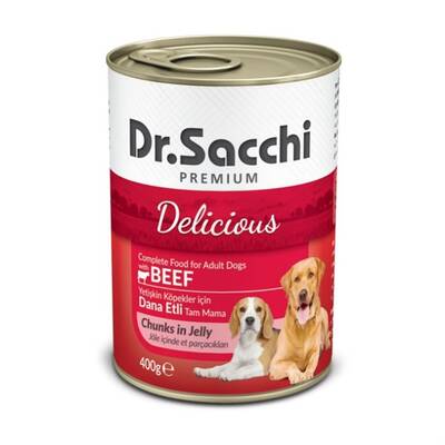 Dr.Sacchi Sığır Etli Yetişkin Köpek Konservesi 400gr