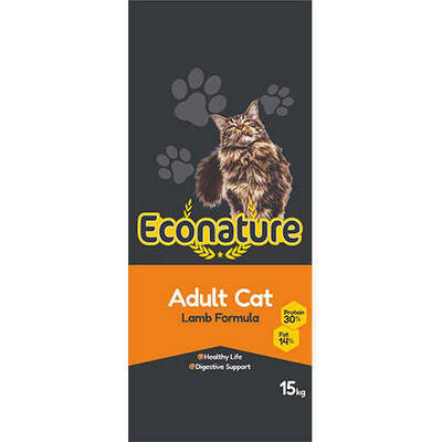 Econature Kuzu Etli Kuru Yetişkin Kedi Maması 15 Kg