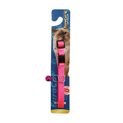 Eurocat Kedi Boyun Tasması Renkli 10mm 28 Cm Pembe