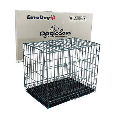 Eurodog Siyah Dövme Köpek Kafesi 92x61 5x68 5 Cm