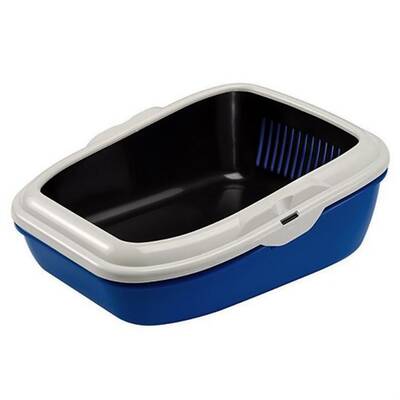 Ferplast Litter Tray Birba Açık Kedi Tuvaleti Lacivert 56 X 43 X 21 Cm