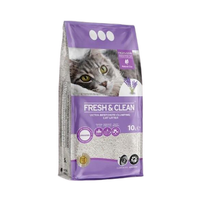 Fresh Clean İnce Taneli Lavanta Kokulu Süper Topaklanan Kedi Kumu 10 Lt