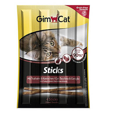 Gimcat Kedi Ödül Çubuğu Sticks Hindi Tavşan 4lü 20gr