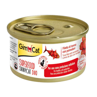 GimCat Superfood Ton Balıklı ve Domatesli Yetişkin Kedi Konservesi 70Gr