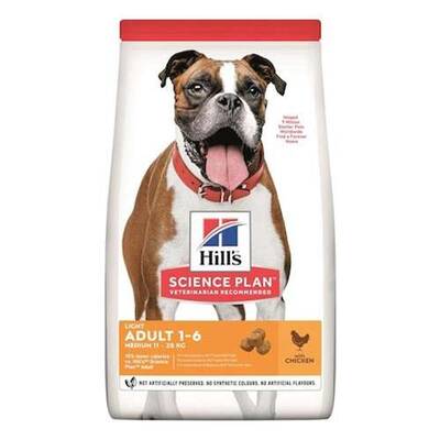 Hills Light Orta Irk Tavuklu Diyet Köpek Maması 14 Kg