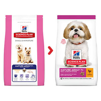 Hills Mature 7+ Tavuklu Mini Irk Yaşlı Köpek Maması 1.5 Kg