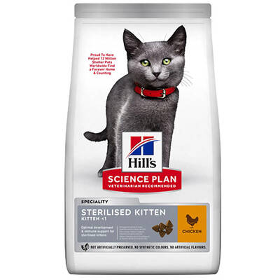Hill's Sterilised Kitten Tavuklu Kısırlaştırılmış Yavru Kedi Maması 3 Kg