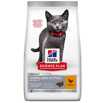 Hill's Sterilised Kitten Tavuklu Kısırlaştırılmış Yavru Kedi Maması 1.5 Kg