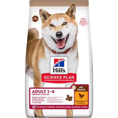 Hills Tavuklu Orta Irk Tahılsız Yetişkin Köpek Maması 12 Kg