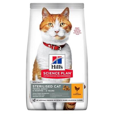 Hills Young Sterilised Tavuklu Kısırlaştırılmış Yetişkin Kedi Maması 10 Kg