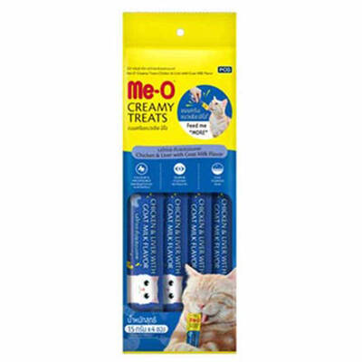 Me-o Creamy Tavuk & Ciğer İle Keçi Sütlü Kedi Ödülü 4x15 Gr