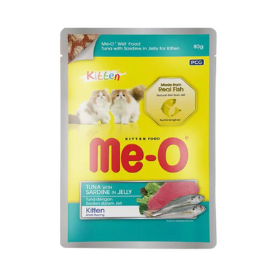 Meo Kitten Jöle İçerisinde Ton Balık ve Sardalyalı Yavru Kedi Konservesi 80 Gr