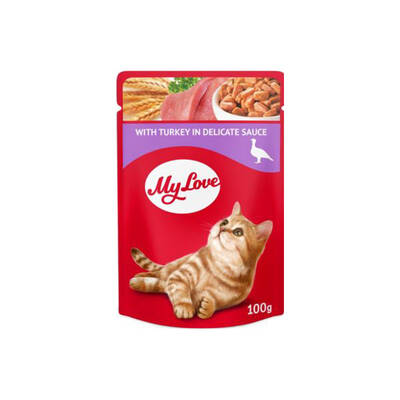 My Love Sos İçinde Hindi Etli Pouch Kedi Maması 100 Gr