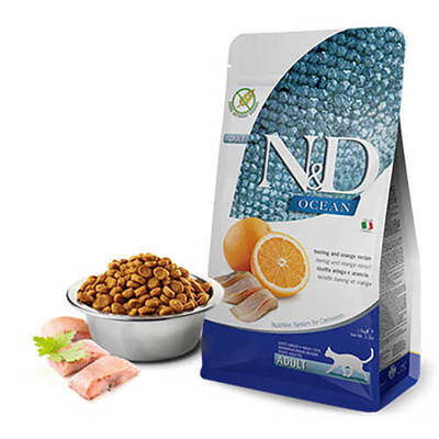 N&D Ocean Fish Ringa Portakal Yetişkin Kedi Maması 10 Kg