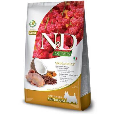 N&D Quinoa Skin&Coat Bıldırcın Etli Kinoalı Hindistan Cevizli Yetişkin Köpek Maması 2,5kg