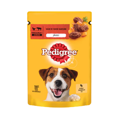 Pedigree Pouch Sığır Etli ve Tavuklu Yetişkin Köpek Konservesi 100 Gr