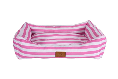 Peggy Daisy Makaron Çizgili Kedi ve Küçük Irk Köpek Yatağı 50x38x20cm (Pembe) [S]