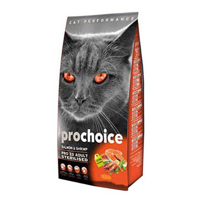 Pro Choice Pro 33 Sterilised Somonlu Karidesli Kedi Maması 15 Kg