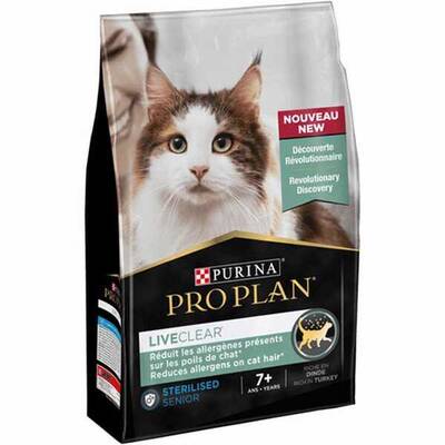 Pro Plan Liveclear Kısırlaştırılmış Yaşlı Kedi Maması Hindili 1,4 Kg