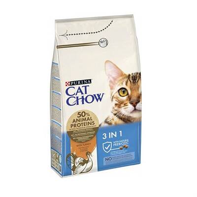 Cat Chow Feline 3 in 1 Hindi Etli Yetişkin Kedi Maası 1,5 Kg