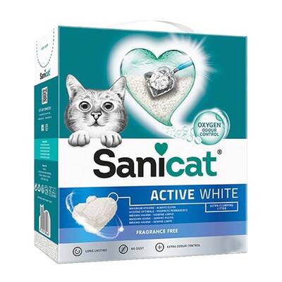 Sanicat Active White Ultra Topaklanan Kedi Kumu 6 LT