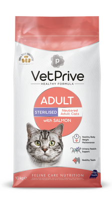 Vet Prive Somonlu Kısırlaştırılmış Yetişkin Kedi Maması 10 Kg