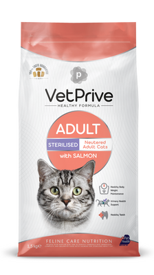 Vet Prive Sterilised Somonlu Kısırlaştırılmış Kedi Maması 1,5 Kg