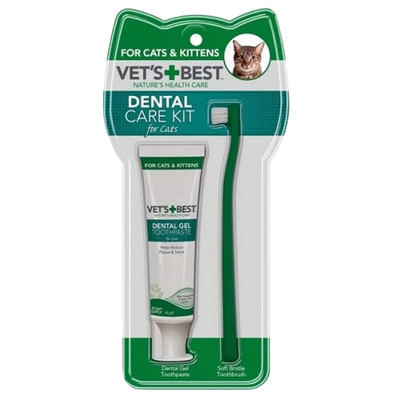 VET'S BEST Kediler için Ağız ve Diş Bakım Seti 16,5cm45gr