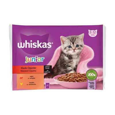 Whiskas Klasik Öğünler Yavru Kedi Yaş Maması 340 Gr