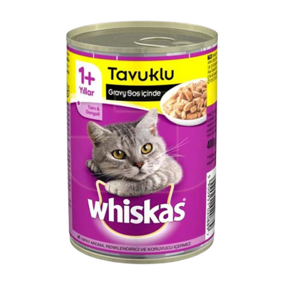 Whiskas Sos İçinde Tavuklu Yetişkin Kedi Konservesi 400 gr