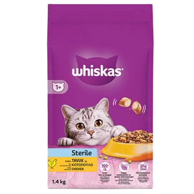 Whiskas Tavuklu ve Havuçlu Kısırlaştırılmış Kedi Maması 1,4 Kg