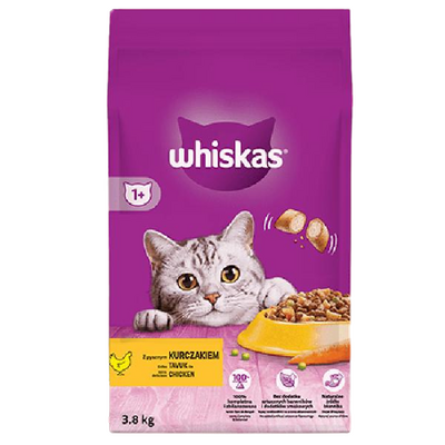 Whiskas Tavuklu ve Sebzeli Yetişkin Kedi Maması 3,8 Kg